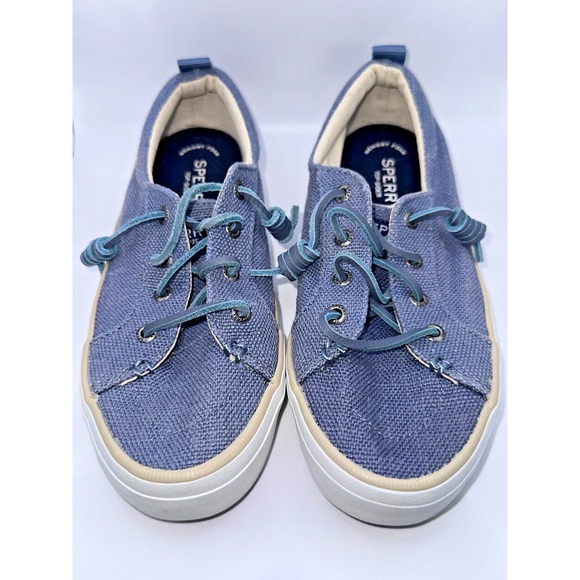 Sperry Shoes - Sperry Crest Vibes Blue Twill Slip-On Sneakers Denim Size 6.5 Top Siders Shoes